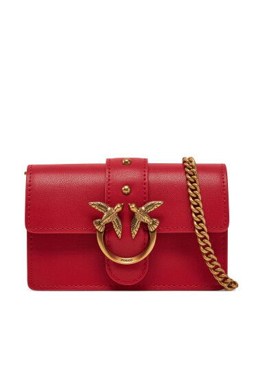 PINKO Дамска чанта Love One Micro C . AI 24-25 PCPL 100064 A0F1 Червен - Mera.bg