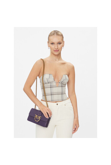 Pinko Дамска чанта Love One Mini C AI 23-24 PLTT 100058 A0F1 Виолетов - Mera.bg
