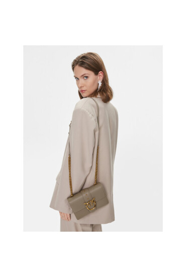 PINKO Дамска чанта Love One Mini Cl AI 23-24 PLTT 100059 A0F1 Сив - Mera.bg