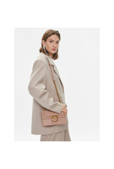 Pinko Дамска чанта Love One Mini Cl AI 23-24 PLTT 100059 A0NF Cipria O81Q - Mera.bg