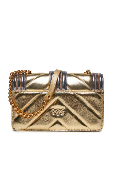 Pinko Дамска чанта Love One Mini Cl AI 23-24 PLTT 100059 A179 Gold ZZLQ - Mera.bg