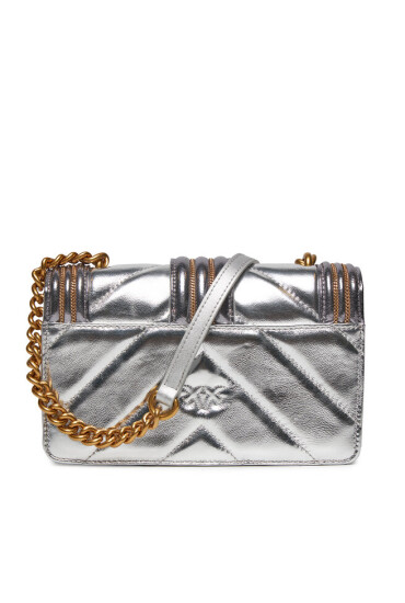 PINKO Дамска чанта Love One Mini Cl AI 23-24 PLTT 100059 A179 Сребрист - Mera.bg