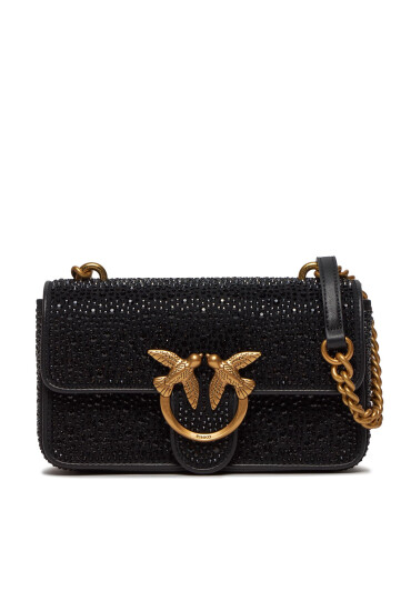 Pinko Дамска чанта Love One Mini Cl Camoscio PE 24 PLTT 100059 A0EH Черен - Mera.bg