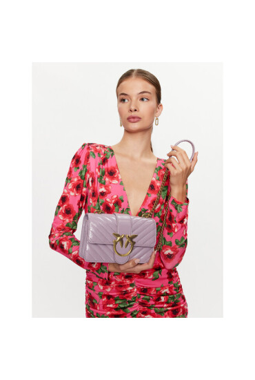 Pinko Дамска чанта Love One Mini Cl PE 23 PLTT 100059 A0F4 Lilac Y13Q - Mera.bg