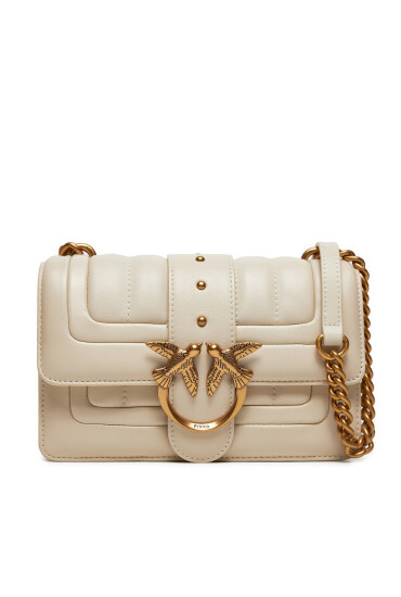 PINKO Дамска чанта Love One Mini Cl Single Side PE 24 PLTT 102824 A1F1 Екрю - Mera.bg