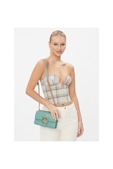 Pinko Дамска чанта Love One Mini DC AI 23-24 PLTT 100074 A0GK Light Blue E52Q - Mera.bg