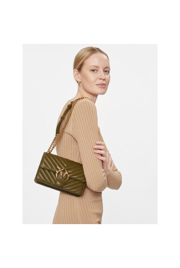 Pinko Дамска чанта Love One Mini Dc AI 23-24 PLTT 100074 A0GK Зелен - Mera.bg