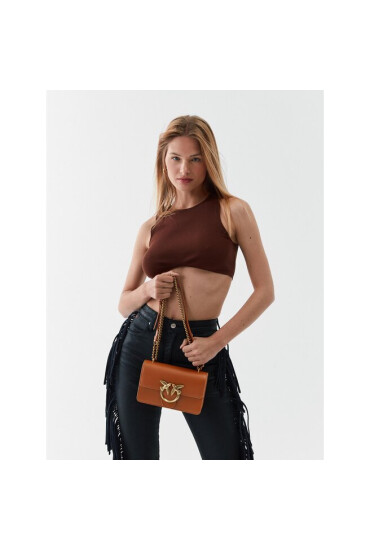 Pinko Дамска чанта Love One Mini Dc PE 23 PLTT 100074 A0F1 Cuoio L58Q - Mera.bg