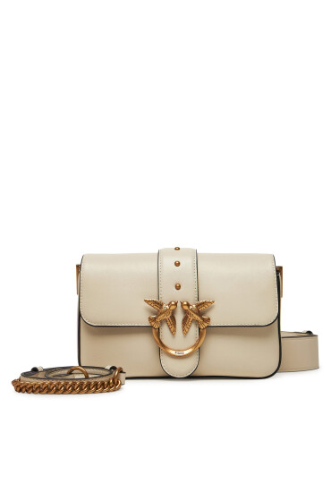 PINKO Дамска чанта Love One Mini Slouchy Fl PE 25 PLTT 104340 A0QO Екрю - Mera.bg