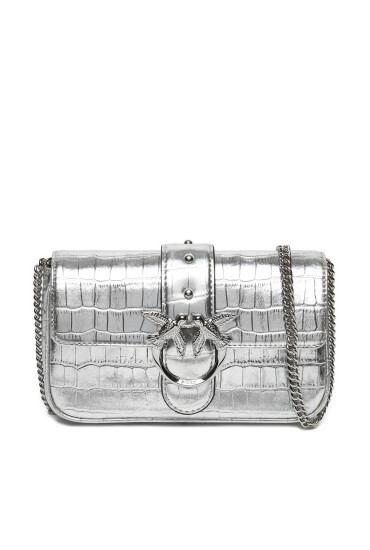 PINKO Дамска чанта Love One Pocket Simply C AI 24-25 PLTT 103838 A1W5 Сребрист - Mera.bg