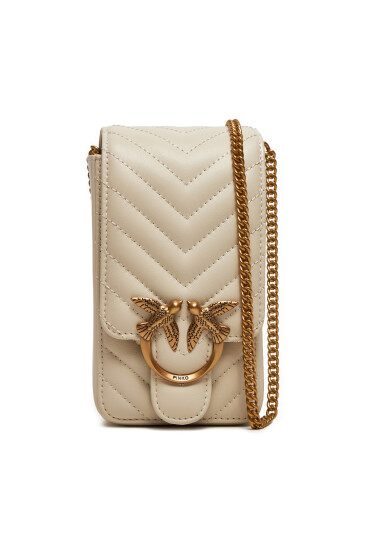 PINKO Дамска чанта Love One Smart AI 24-25 PLTT 102739 A0GK Екрю - Mera.bg