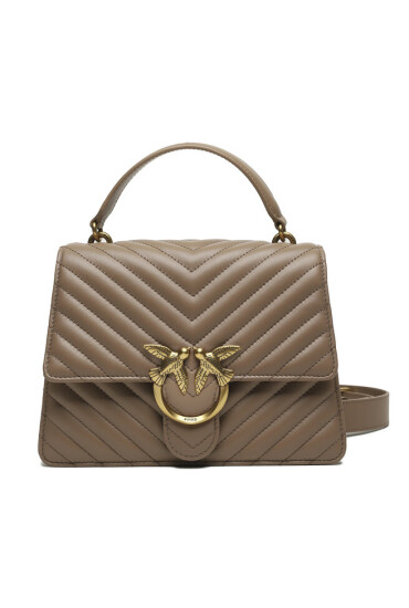 Pinko Дамска чанта Love One Top Handle Classic Ligh AI 23-24 PLTT 100066 A0GK Beige D01Q - Mera.bg