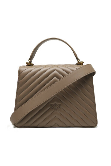 Pinko Дамска чанта Love One Top Handle Classic Ligh AI 23-24 PLTT 100066 A0GK Beige D01Q - Mera.bg