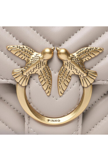 Pinko Дамска чанта Love One Top Handle Classic Ligh PE 23 PLTT 100066 A0GK Сив - Mera.bg
