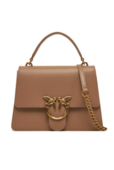 PINKO Дамска чанта Love One Top Handle Classic Light 100066 A0F1 Кафяв - Mera.bg