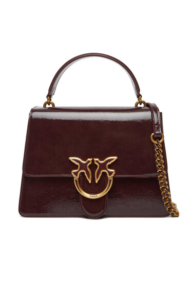 PINKO Дамска чанта Love One Top Handle Classic Light PE 25 PLTT 100066 A1UV Y1HQ Бордо - Mera.bg