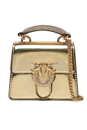 PINKO Дамска чанта Love One Top Handle Micro Light AI 24-25 PLTT 102740 A1JD Златист - Mera.bg