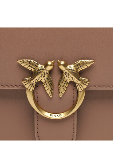 Pinko Дамска чанта Love One Top Handle Mini Light 100071 A0F1 Biscotto Zenzero/Antique Gold - Mera.bg