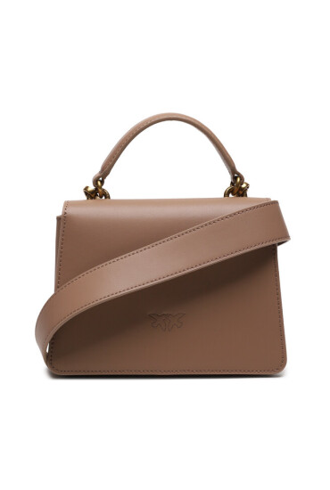 Pinko Дамска чанта Love One Top Handle Mini Light 100071 A0F1 Biscotto Zenzero/Antique Gold - Mera.bg