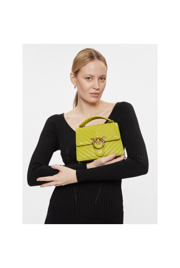 Pinko Дамска чанта Love One Top Handle Mini Light AI 23-24 PLTT 100071 A0GK Yellow S69Q - Mera.bg