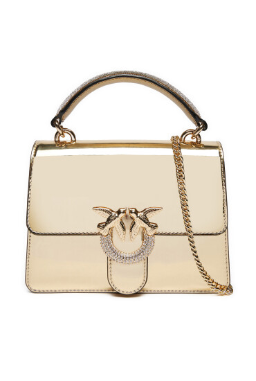 PINKO Дамска чанта Love One Top Handle Mini Light AI 24-25 PLTT 100071 A1JD Златист - Mera.bg