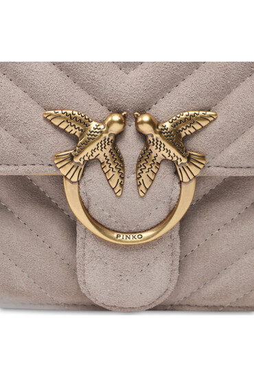 Pinko Дамска чанта Love One Top Handle Mini Light PE 23 PLTT 100071 A0F6 Сив - Mera.bg