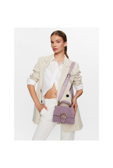 Pinko Дамска чанта Love One Top Handle Mini Light PE 23 PLTT 100071 A0F6 Lilac Y13Q - Mera.bg