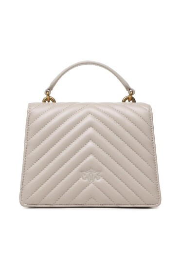 PINKO Дамска чанта Love One Top Handle Mini Light PE 23 PLTT 100071 A0GK Сив - Mera.bg
