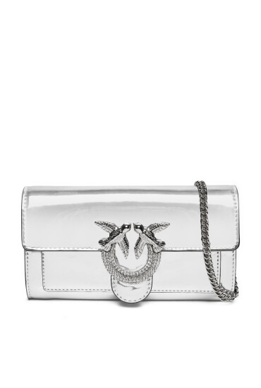 PINKO Дамска чанта Love One Wallet C AI 24-25 PLTT 100062 A1JD Сребрист - Mera.bg