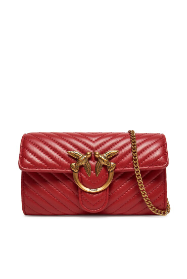 PINKO Дамска чанта Love One Wallet C PE 25 PLTT 100062 A0GK Червен - Mera.bg