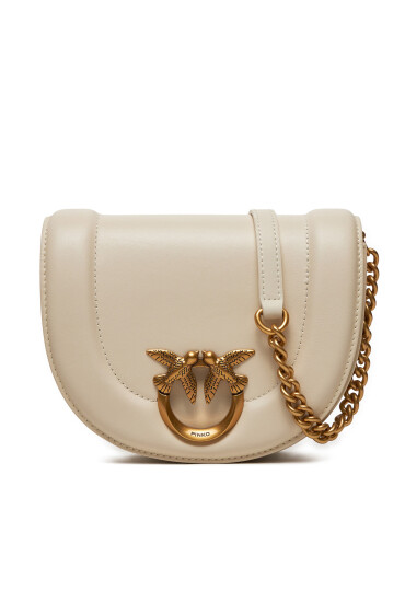 Pinko Дамска чанта Love Round Click Mini PE 24 PLTT 101969 A0QO Екрю - Mera.bg