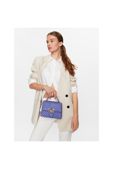 Pinko Дамска чанта Love Top Handle Mini PE 23 PLTT 100071 A0GK Blu Di Corsica/An W25Q - Mera.bg