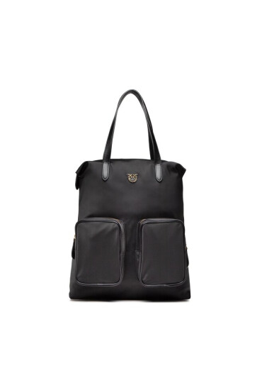 Pinko Дамска чанта Vertical Shopping Al 22-23 PLTT 1P22SA A03T Nero/Antique Gold Z99Q - Mera.bg