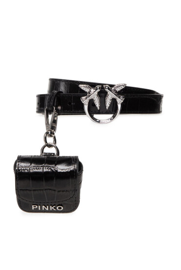 Pinko Дамски колан Brevis H2 Belt 1H2140 A03I Nero Limousine/Shiny Nickel Z99N - Mera.bg