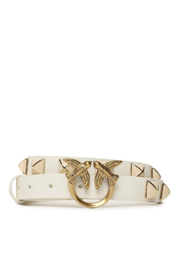 PINKO Дамски колан Love Berry H2 Belt PE 23 PLT01 100143 A0R6 Бял - Mera.bg