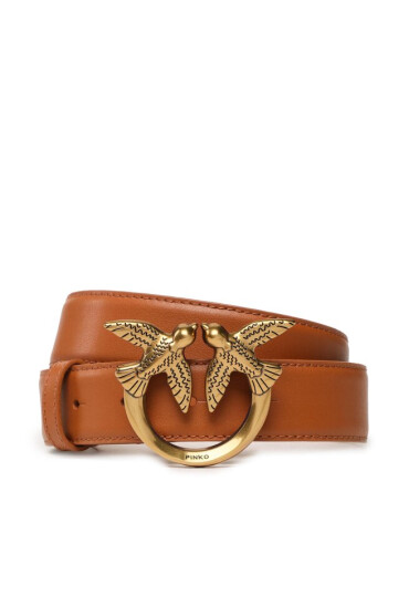 Pinko Дамски колан Love Berry H3 Belt PE 23 PLT01 100125 A0F1 Cuoio L58Q - Mera.bg