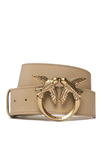 PINKO Дамски колан Love Berry H4 Belt PE 23 PLT01 100120 A0F1 Бежов - Mera.bg
