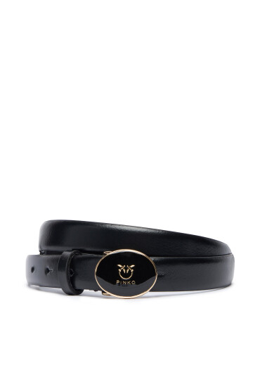 PINKO Дамски колан Round Enamel H2 Belt 20252 PLT01 105466.A2QL Черен - Mera.bg