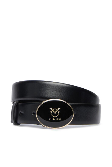 PINKO Дамски колан Round Enamel H28 Belt 20252 PLT01 105478.A2QL Черен - Mera.bg