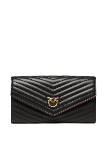 Pinko Голям дамски портфейл Compact Wallet L PE 23 PCPL 100882 A0GK Black Z99Q - Mera.bg