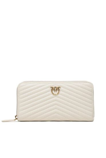 Pinko Голям дамски портфейл Ryder Zip Around 100250 A0GK Bianco Seta/Antique Z14Q - Mera.bg