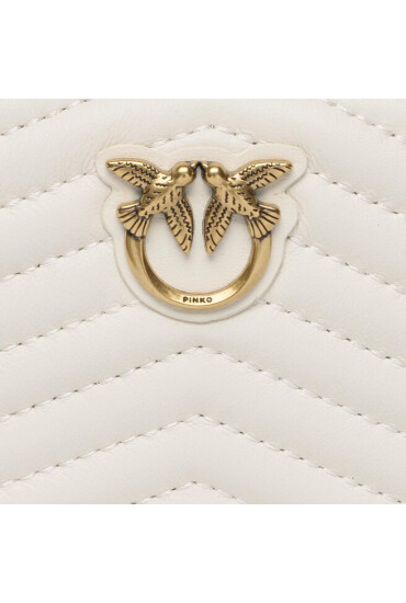 Pinko Голям дамски портфейл Ryder Zip Around 100250 A0GK Bianco Seta/Antique Z14Q - Mera.bg