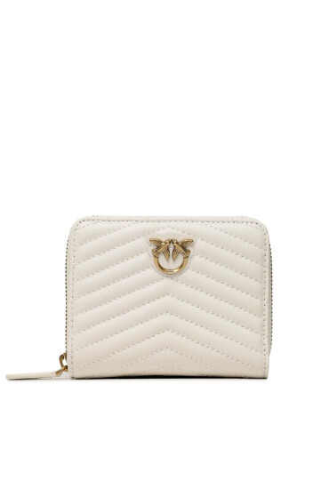 Pinko Голям дамски портфейл Taylor Zip Around PE 23 PCPL 100249 A0GK Bianco Seta/Antique Gold Z14Q - Mera.bg
