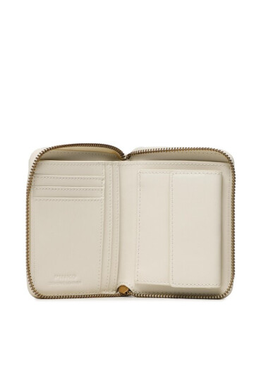 Pinko Голям дамски портфейл Taylor Zip Around PE 23 PCPL 100249 A0GK Bianco Seta/Antique Gold Z14Q - Mera.bg