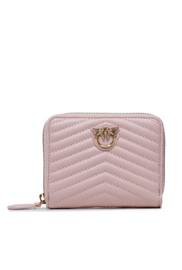 Pinko Голям дамски портфейл Taylor Zip Around Sheep Nappa Chevro 100249 A0GK Cipria/Antique Gold O81Q - Mera.bg