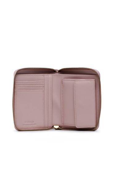 Pinko Голям дамски портфейл Taylor Zip Around Sheep Nappa Chevro 100249 A0GK Cipria/Antique Gold O81Q - Mera.bg