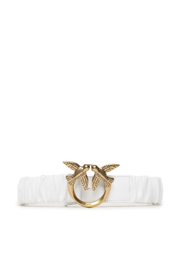Pinko Колан в талията Love Ruffle H4 Belt 20231 PLT01 100824.A0F2 Бял - Mera.bg