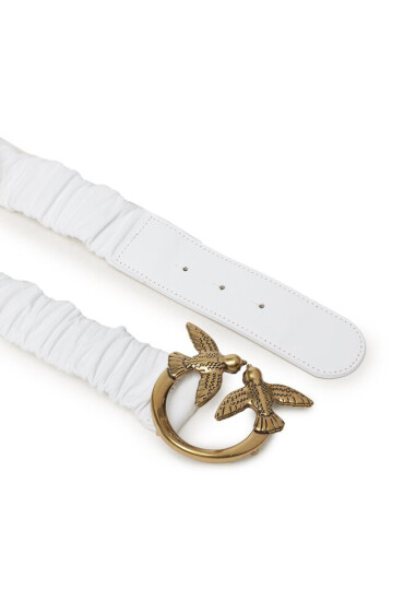 Pinko Колан в талията Love Ruffle H4 Belt 20231 PLT01 100824.A0F2 Бял - Mera.bg