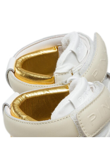 Pinko Сникърси Lorena Basket Hi Sneaker AI 22-23 BLKS1 1H214S A08S Bianco/Oro HZ1 - Mera.bg