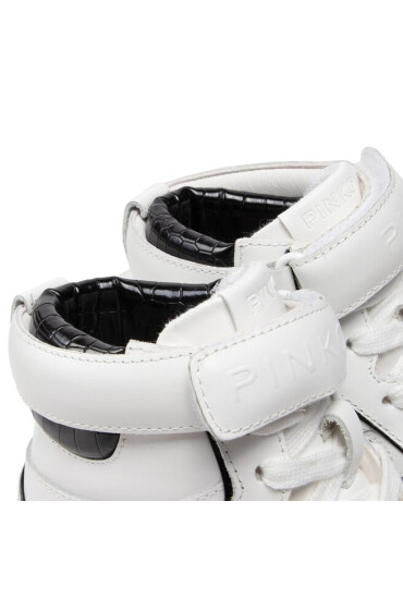 Pinko Сникърси Lorena Basket Hi Sneaker AI 22-23 BLKS1 1H214S A08S Bianco/Nero ZZ1 - Mera.bg